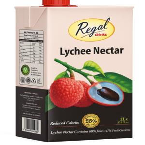 Regal lychee Juice 1 lt. - Pack of 8