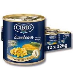 Cirio Sweet corn 340 Gm - Pack of 12