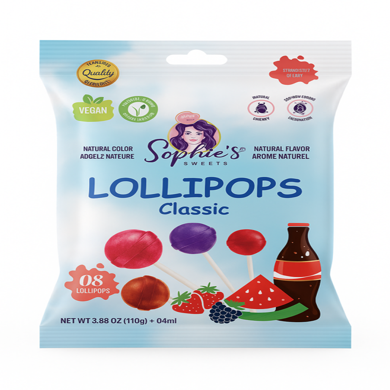 Sophie lollipops classic lollipops 8 pc/ pack - Pack of 24